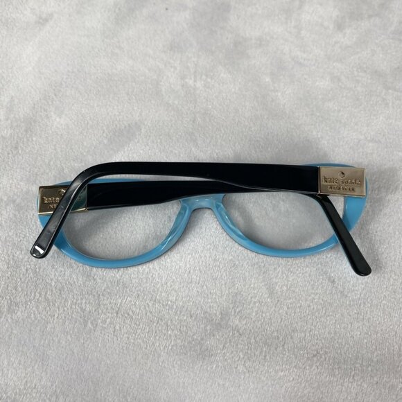 Kate Spade Black Teal Blue Interior Cat Eye Eyeglasses Stephie 0JRH 49 15 135 - Picture 8 of 9